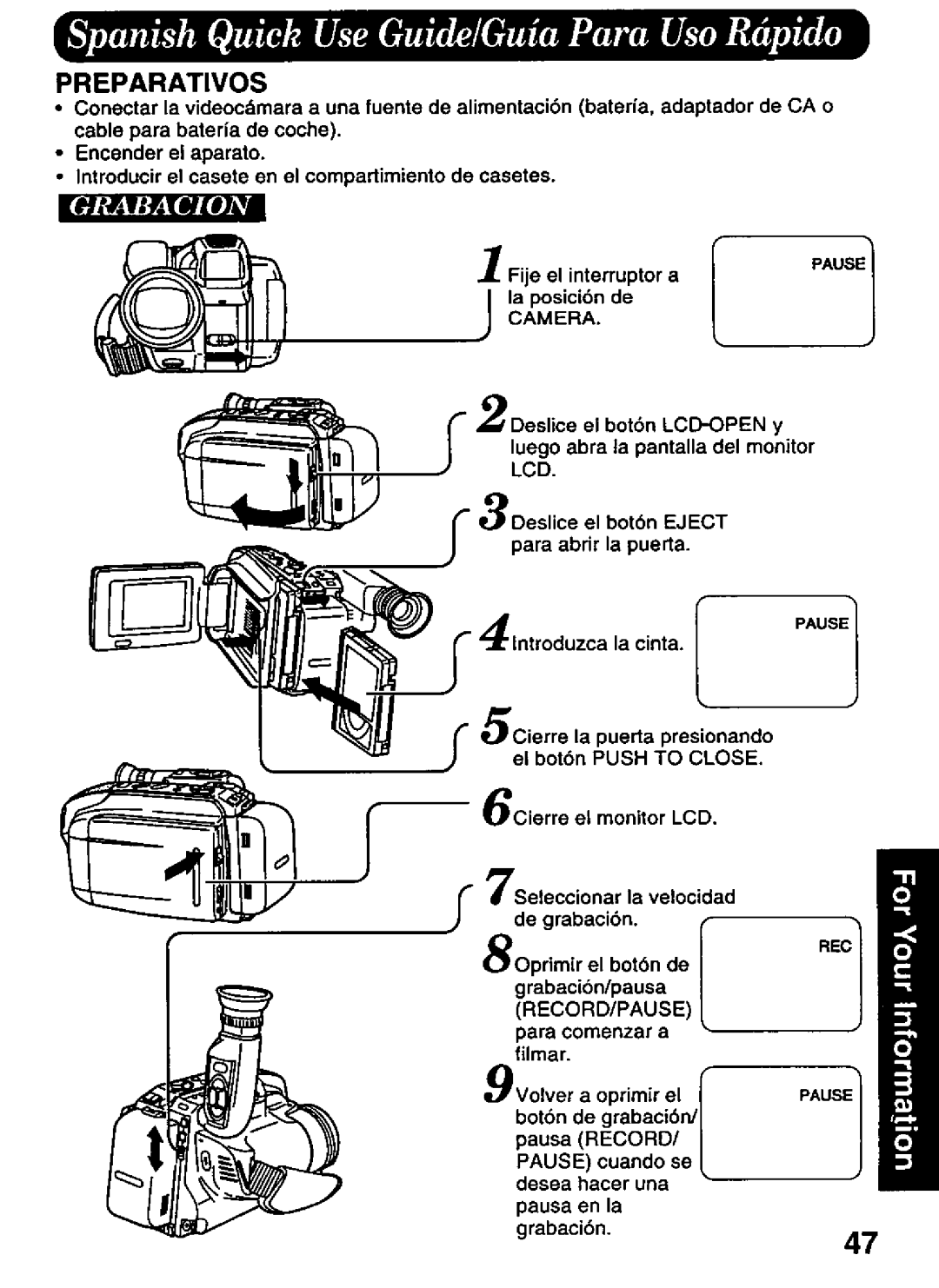 Panasonic PV-L606 manual 