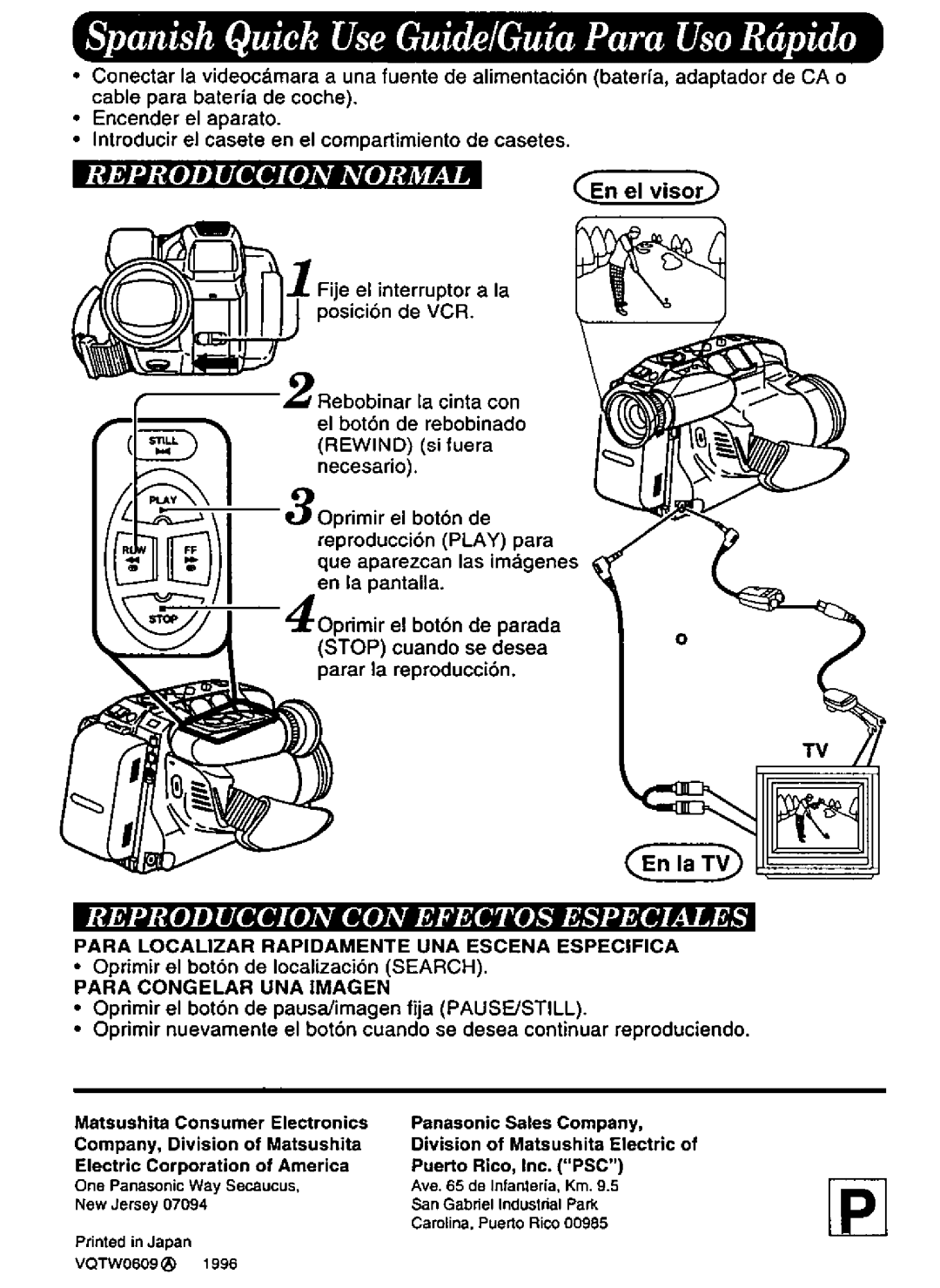 Panasonic PV-L606 manual 