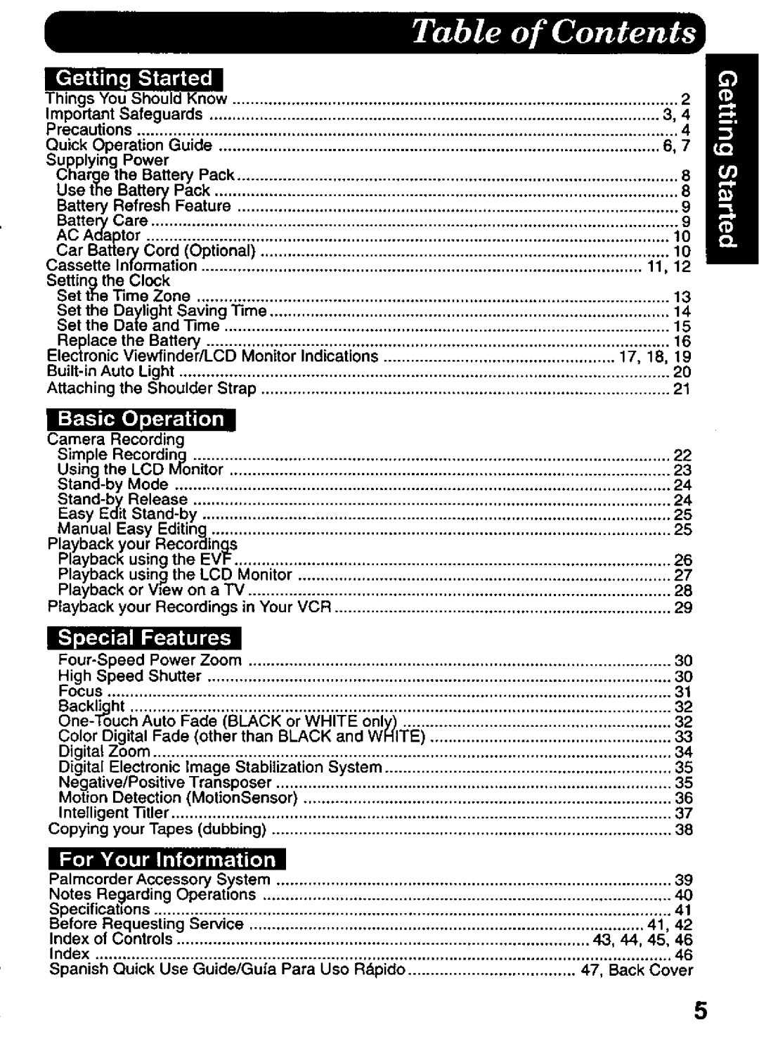 Panasonic PV-L606 manual 