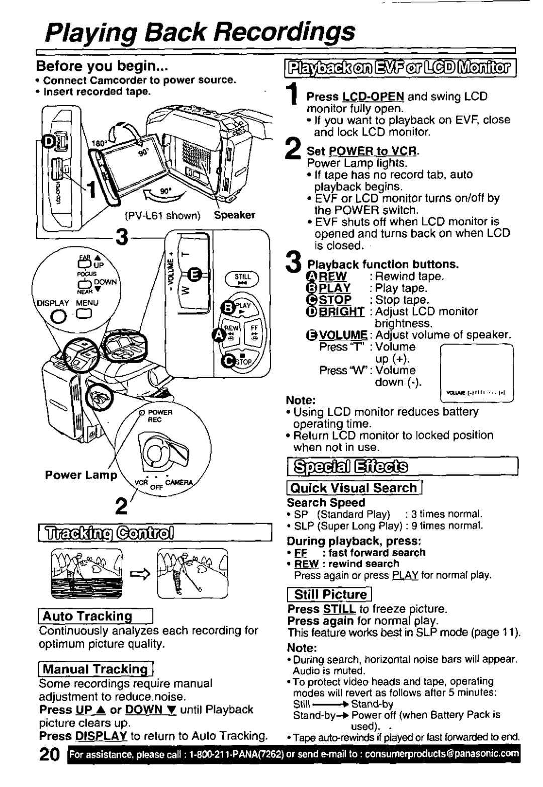 Panasonic PV-L61, PV-L51 manual 