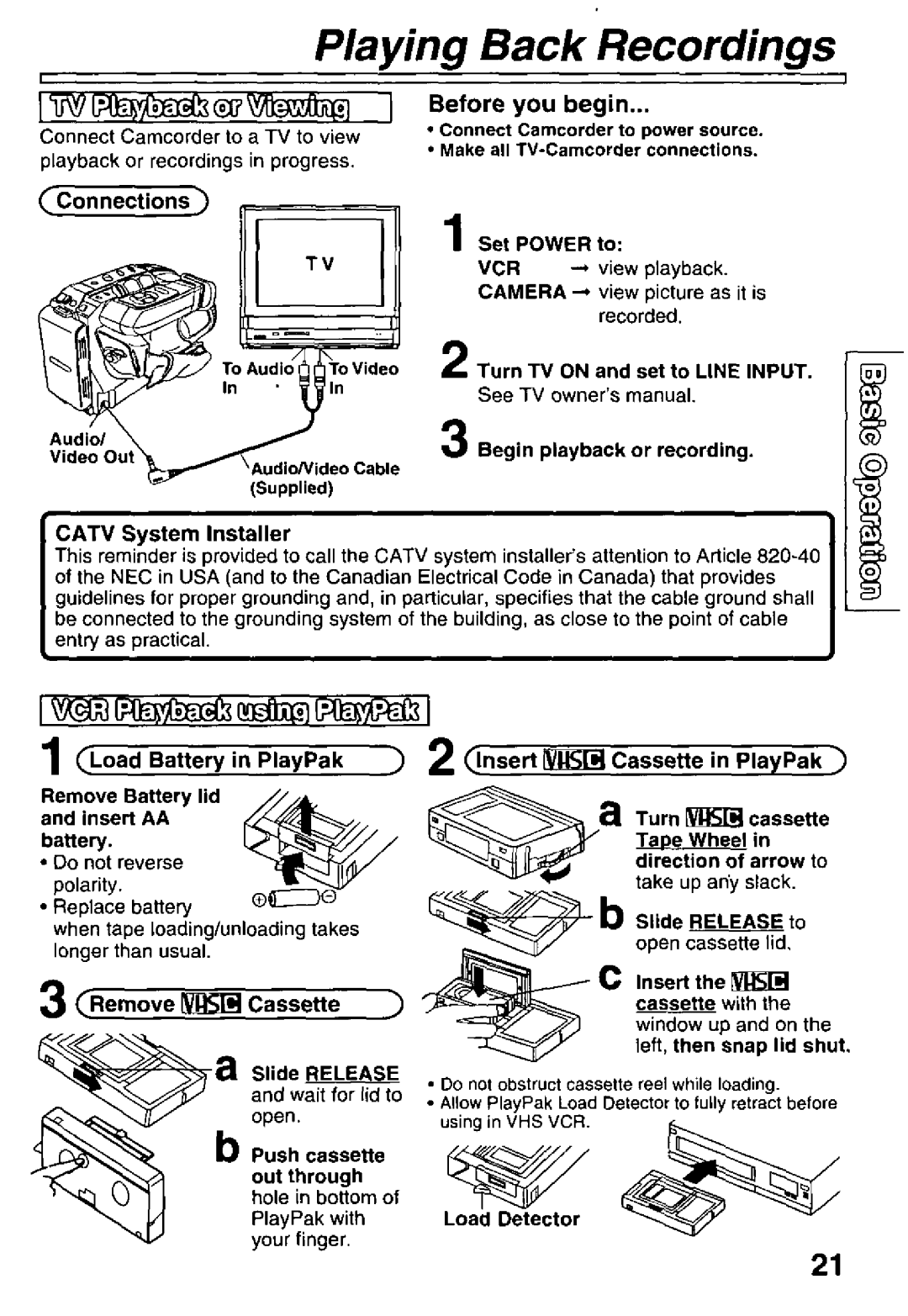 Panasonic PV-L51, PV-L61 manual 