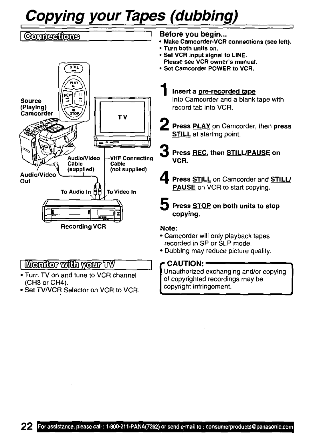 Panasonic PV-L61, PV-L51 manual 