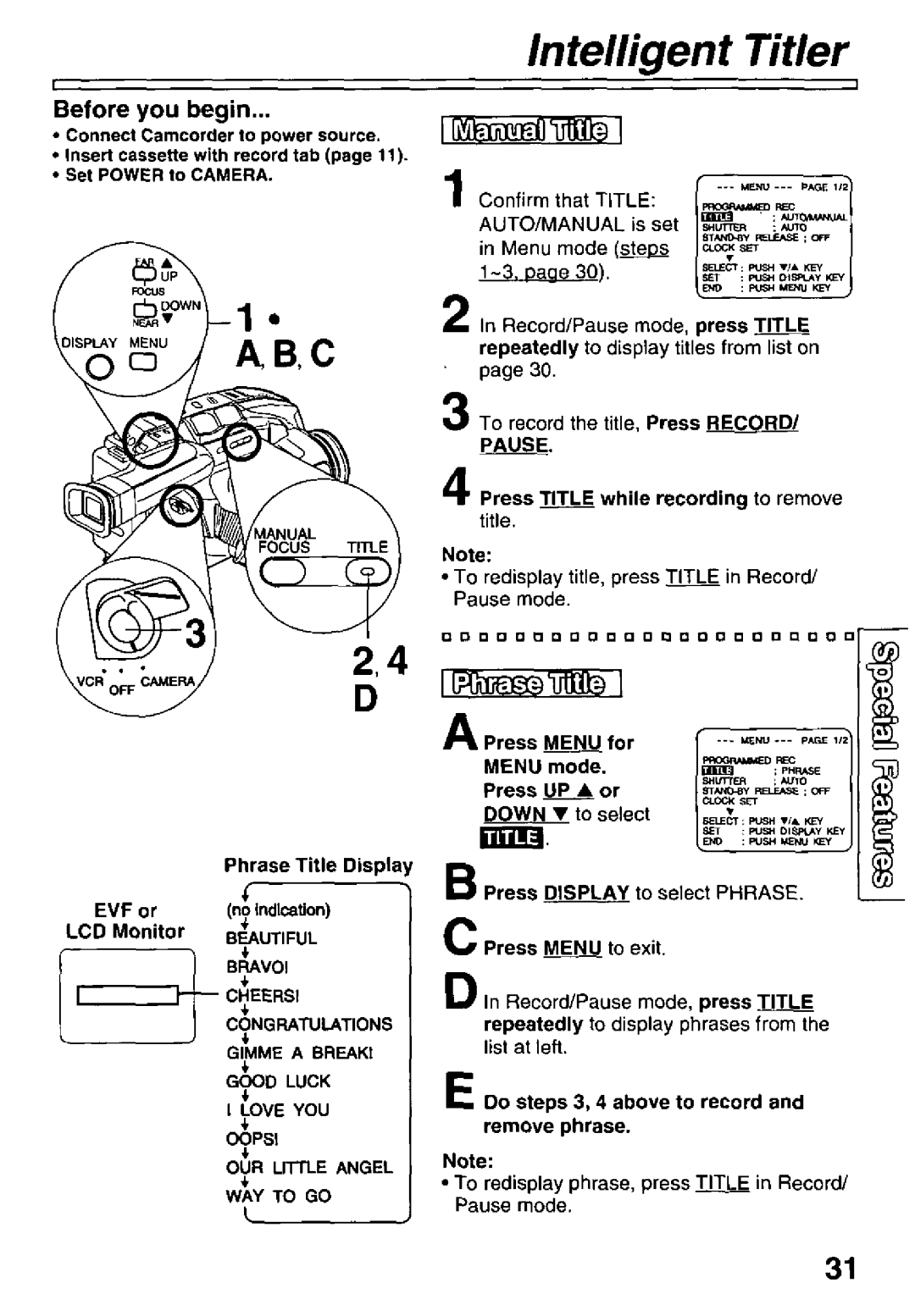 Panasonic PV-L51, PV-L61 manual 