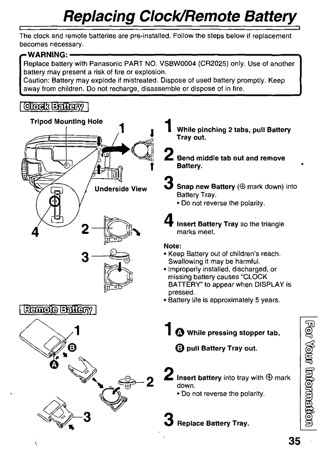 Panasonic PV-L51, PV-L61 manual 