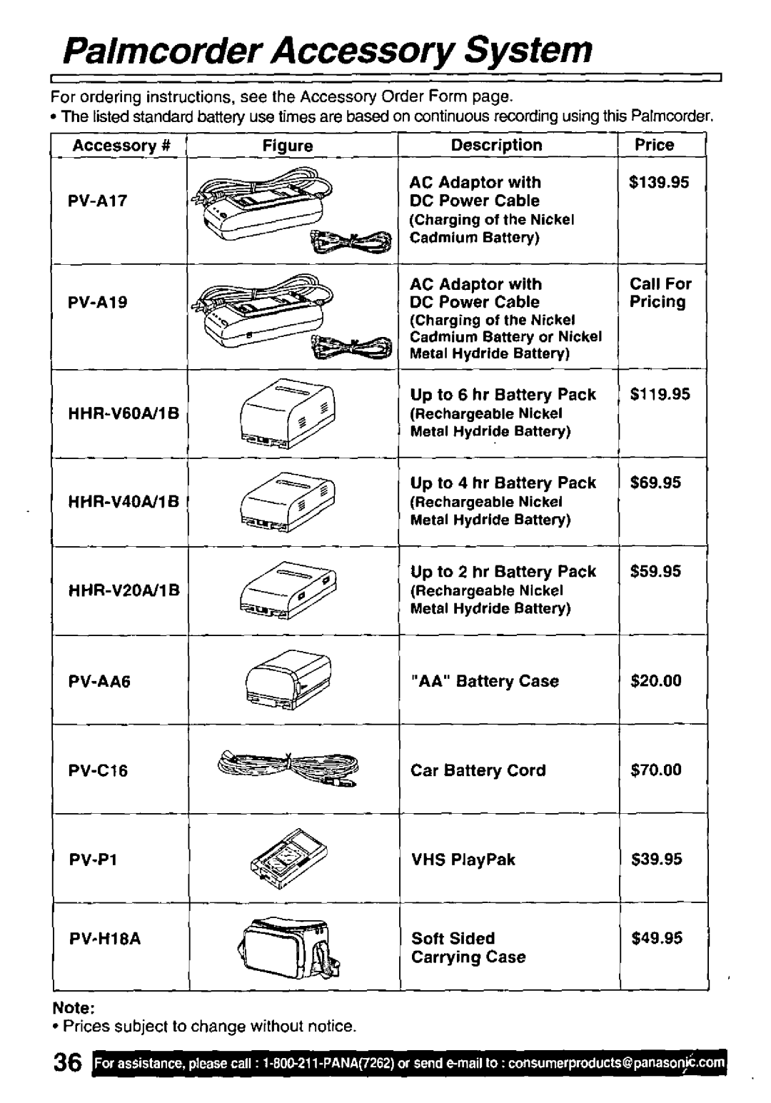 Panasonic PV-L61, PV-L51 manual 