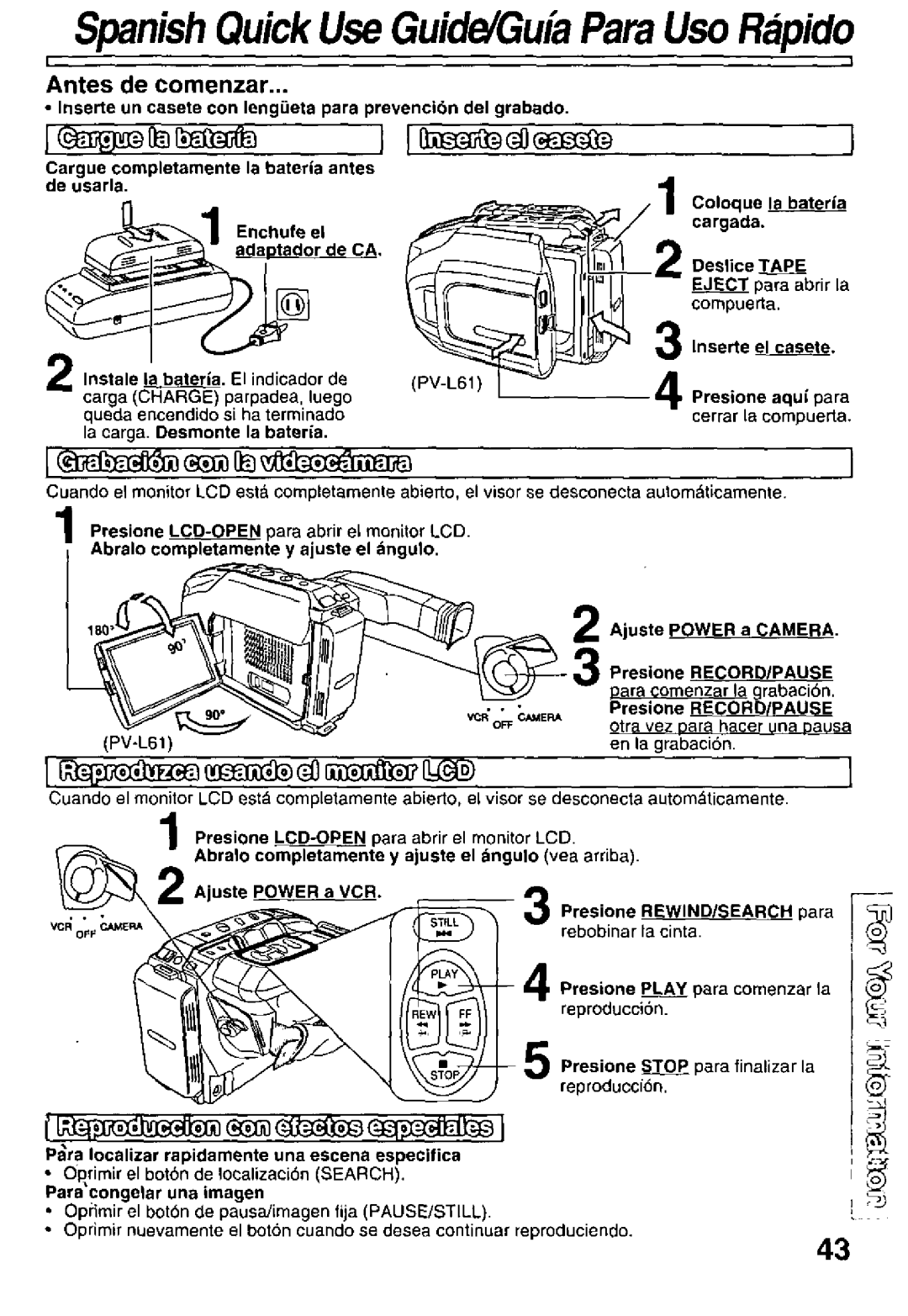 Panasonic PV-L51, PV-L61 manual 