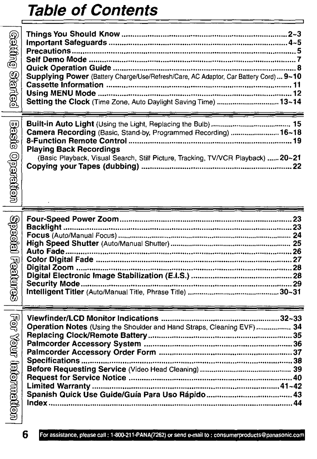 Panasonic PV-L61, PV-L51 manual 