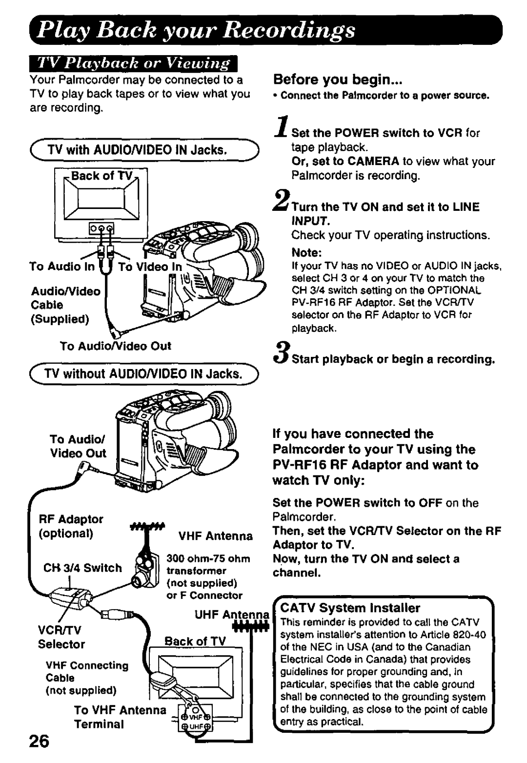 Panasonic PV-L647 manual 