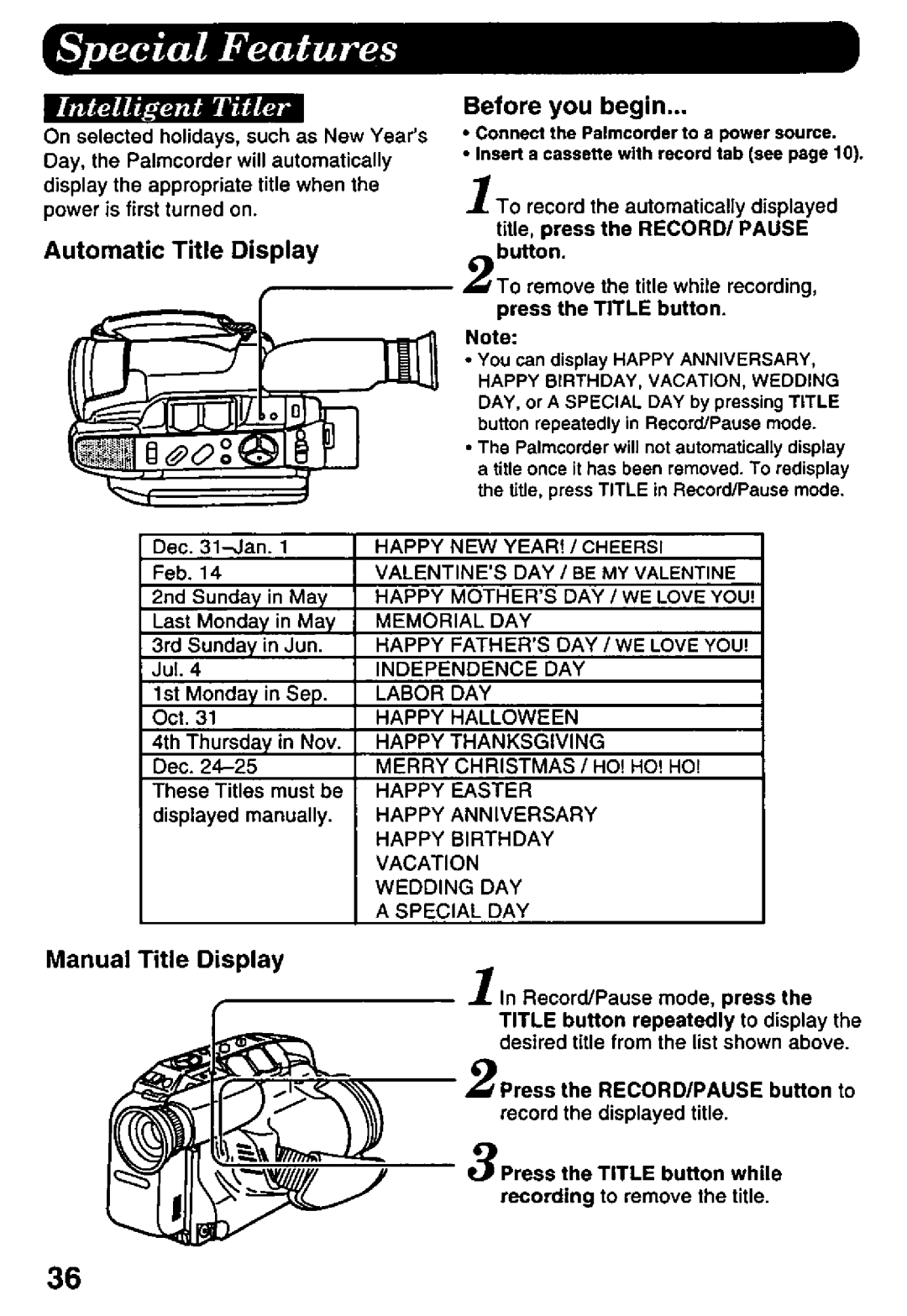 Panasonic PV-L647 manual 