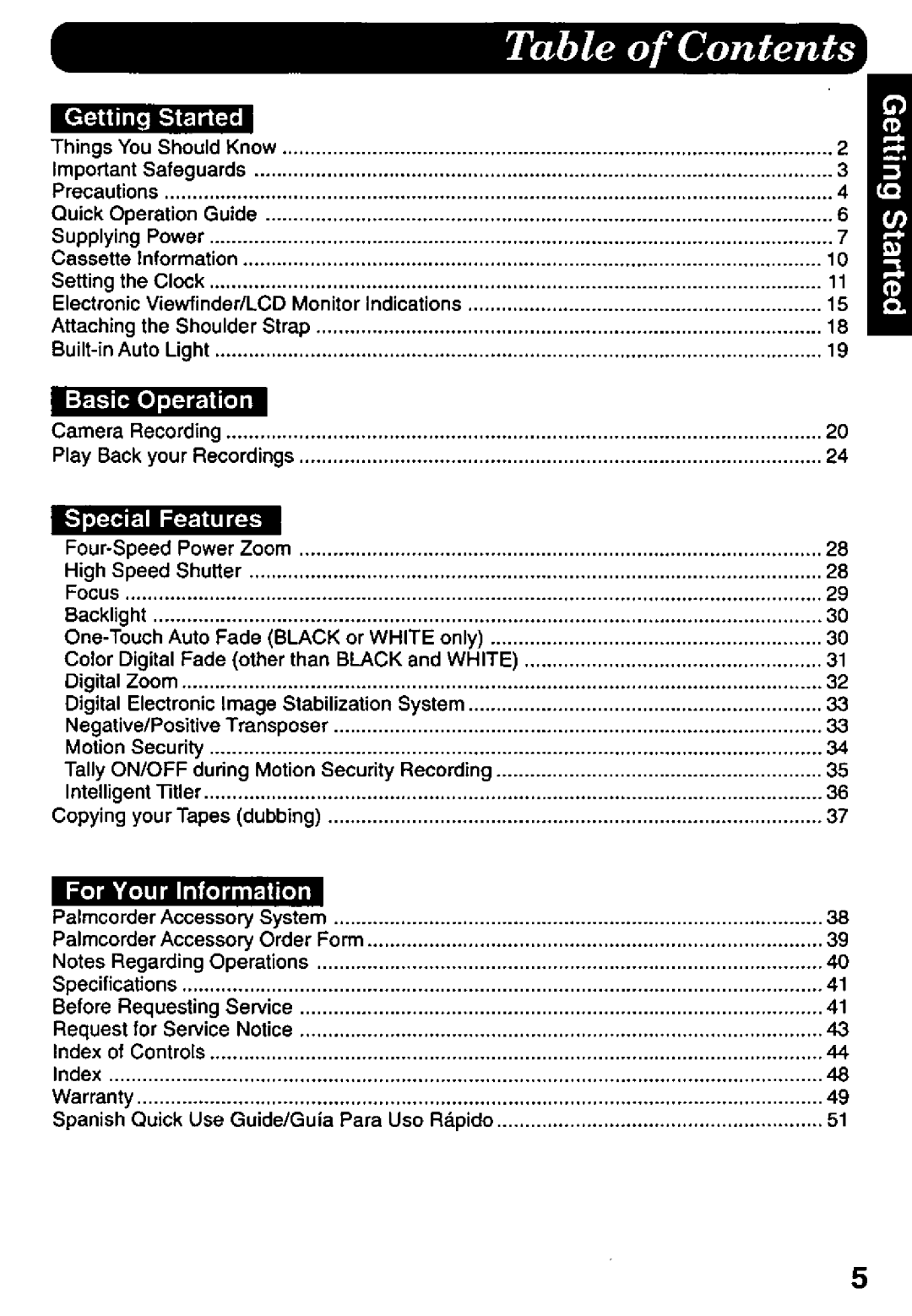 Panasonic PV-L647 manual 