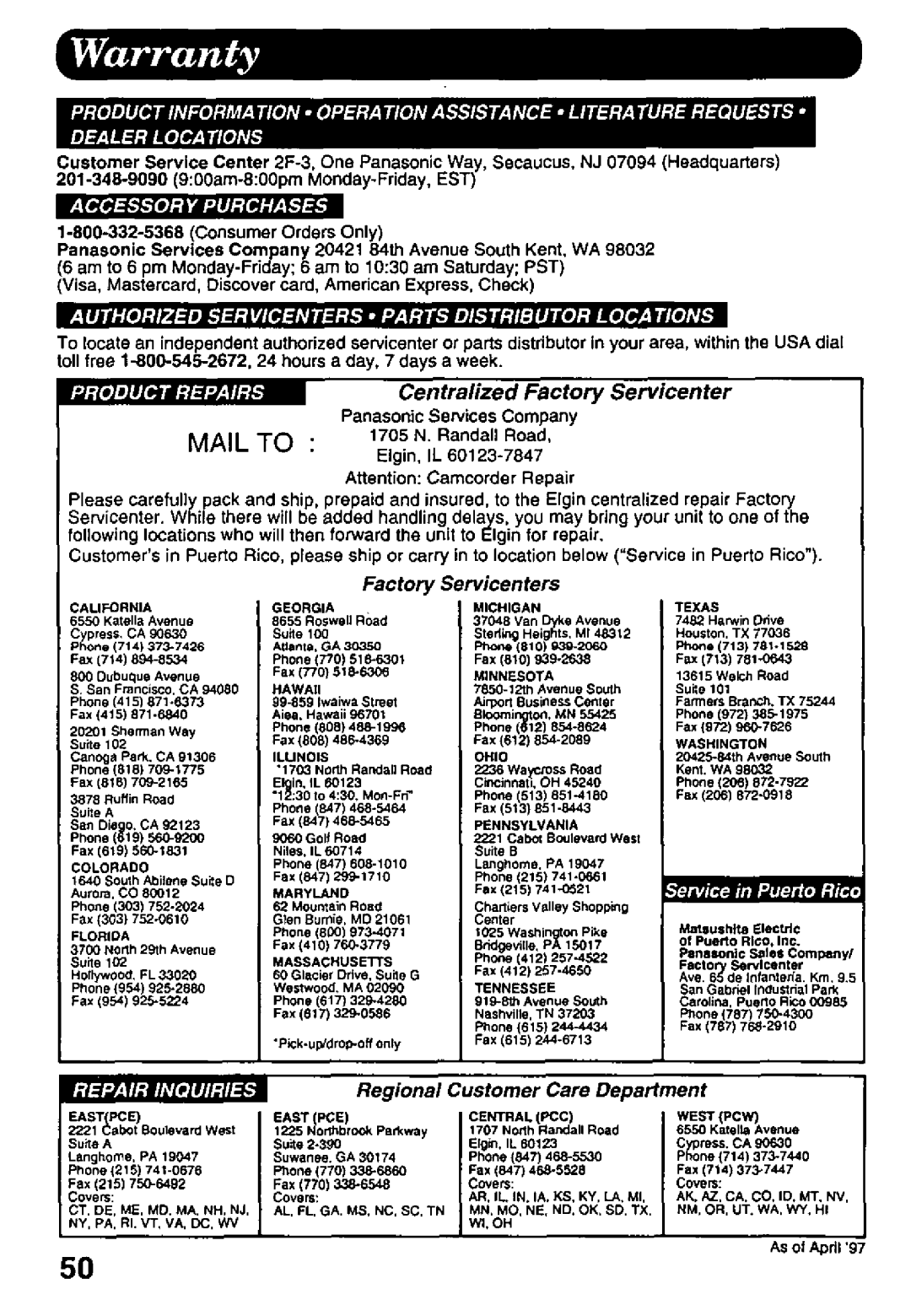 Panasonic PV-L647 manual 