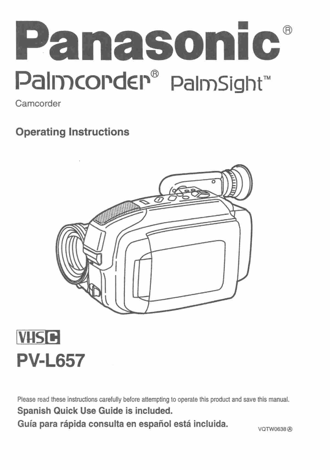 Panasonic PV-L657 manual 