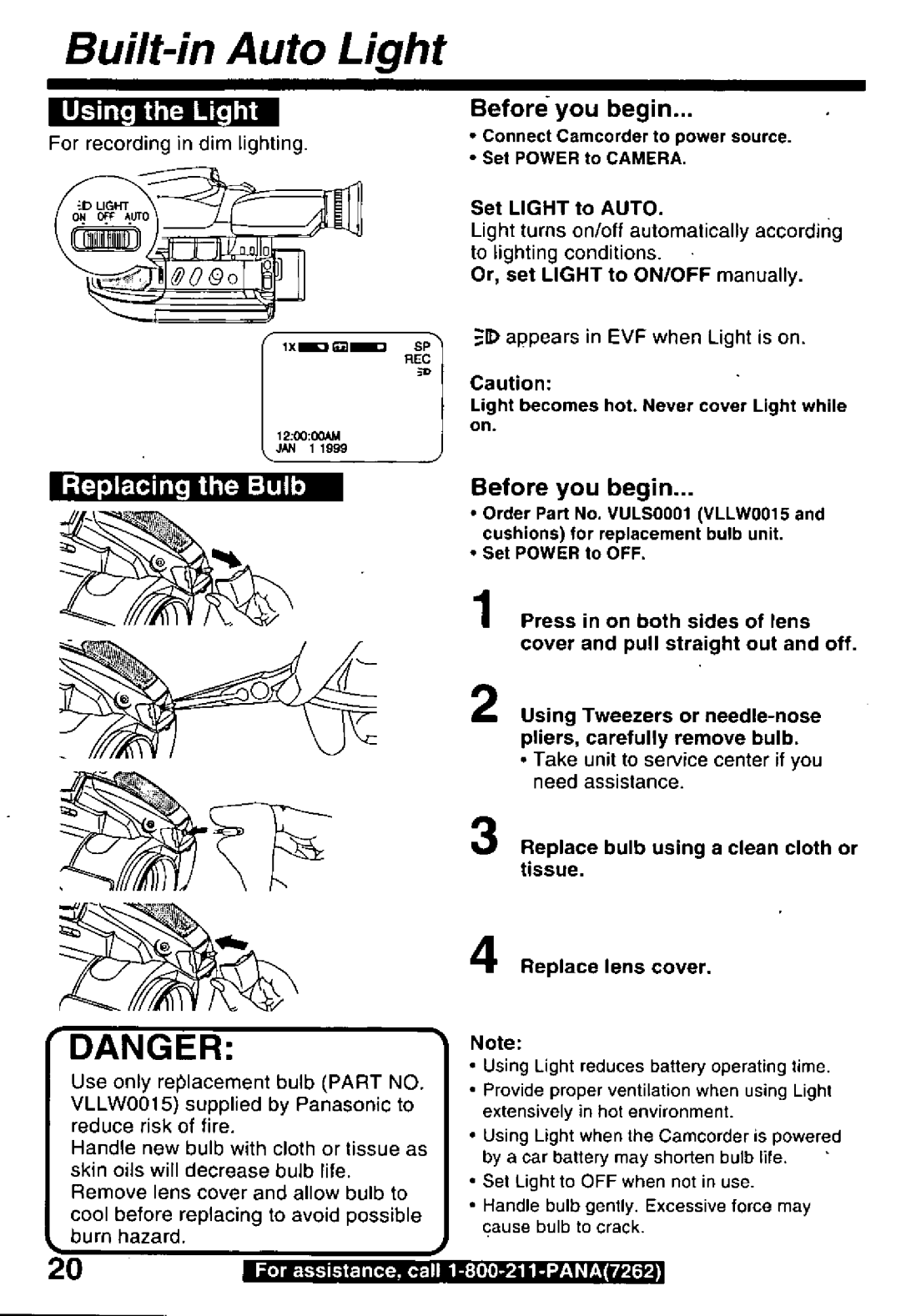 Panasonic PV-L659 manual 