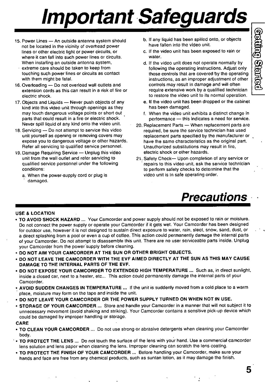 Panasonic PV-L659 manual 