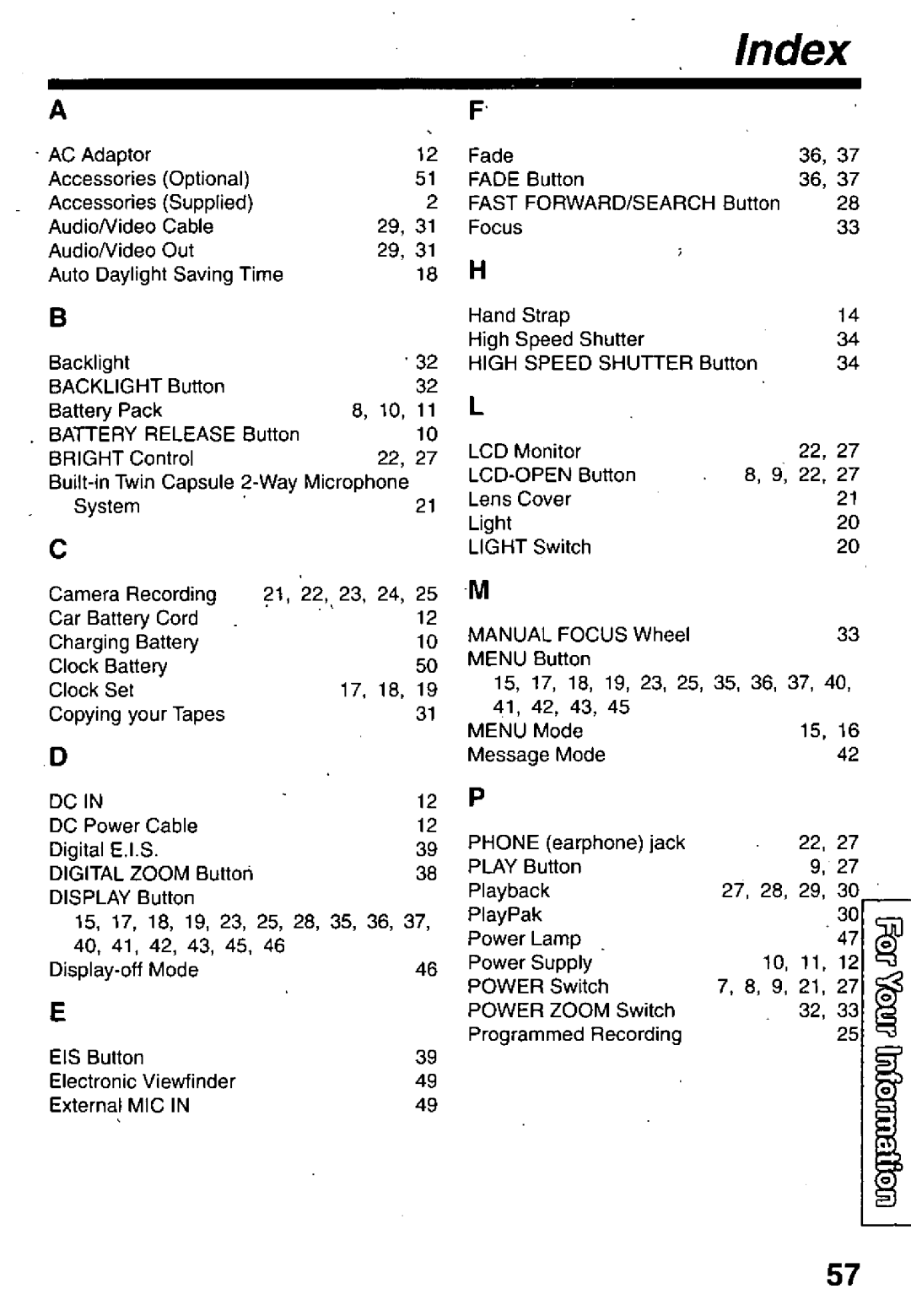 Panasonic PV-L659 manual 