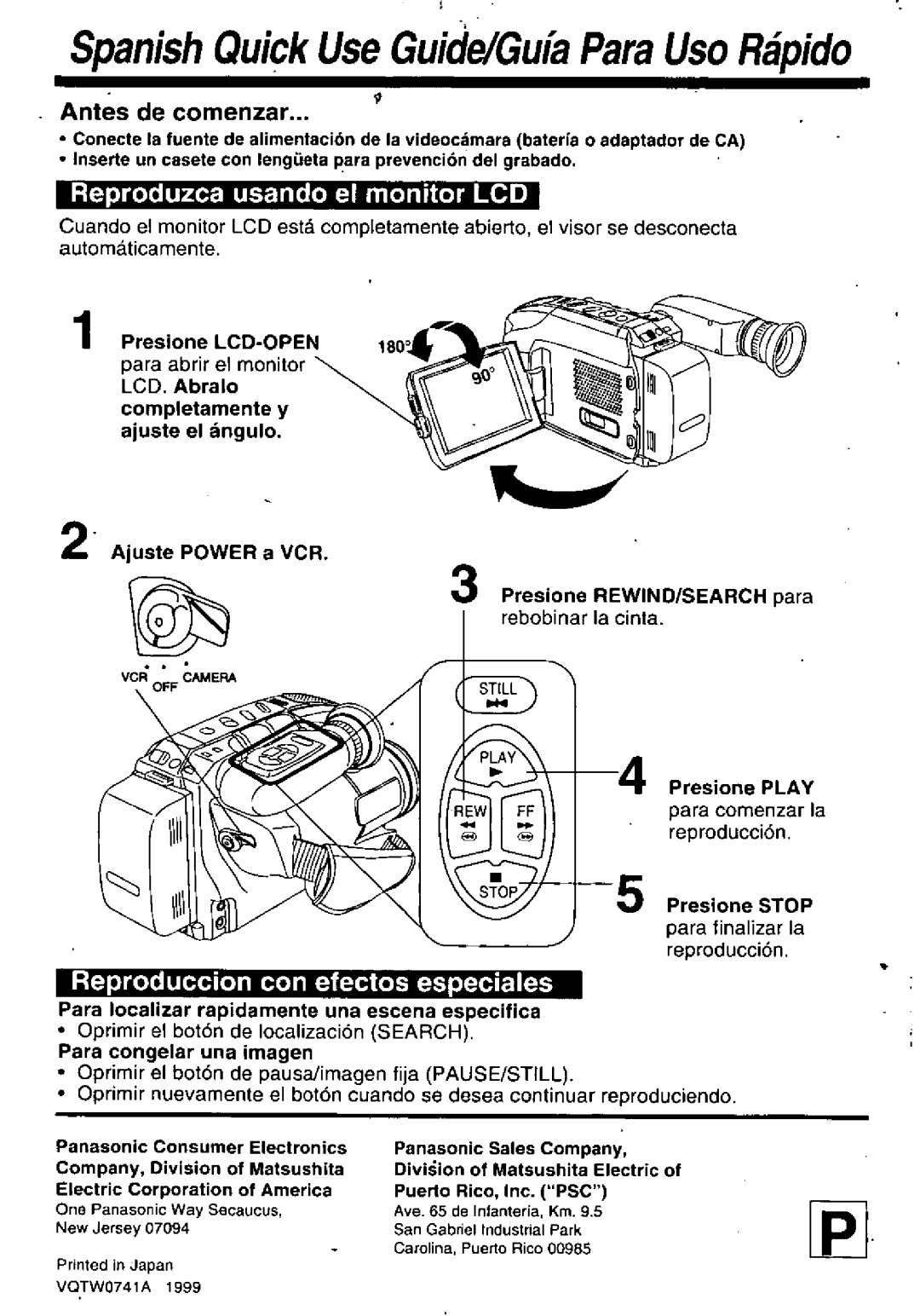 Panasonic PV-L659 manual 