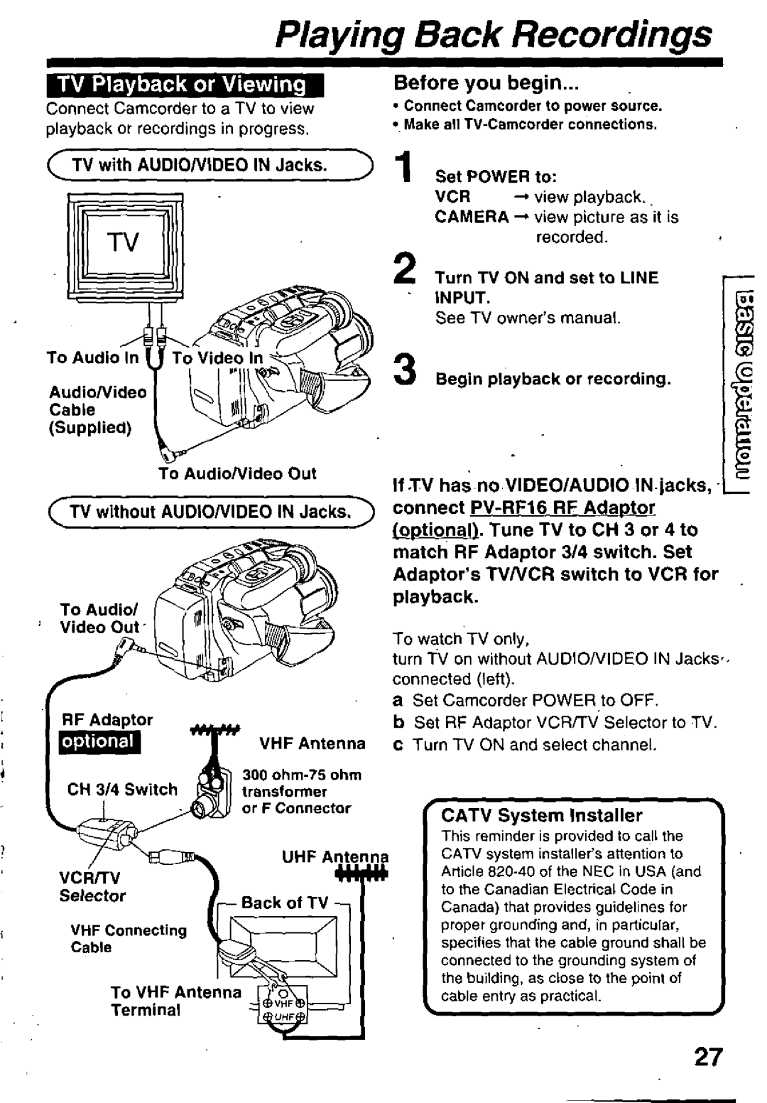 Panasonic PV-L679 manual 