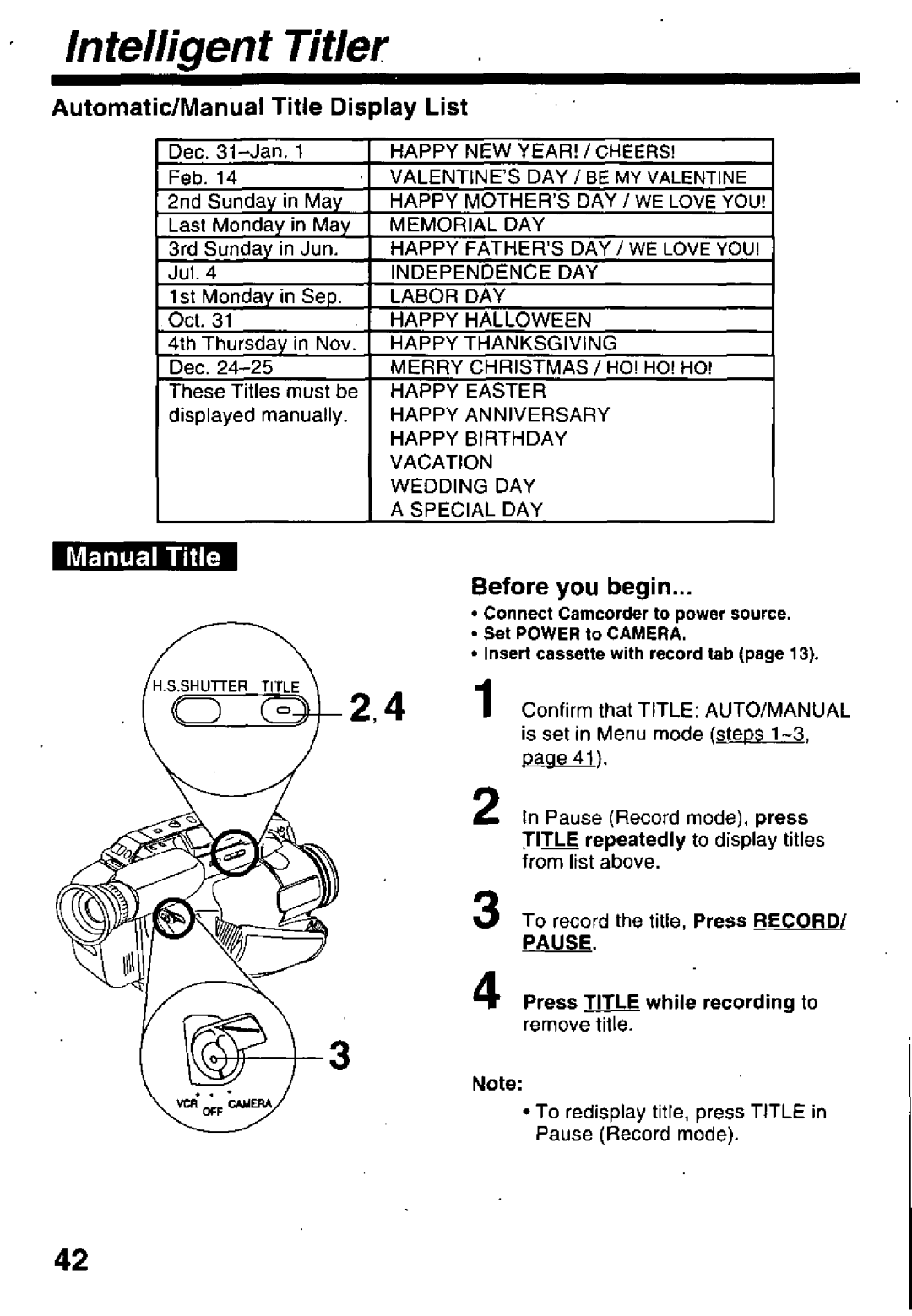 Panasonic PV-L679 manual 