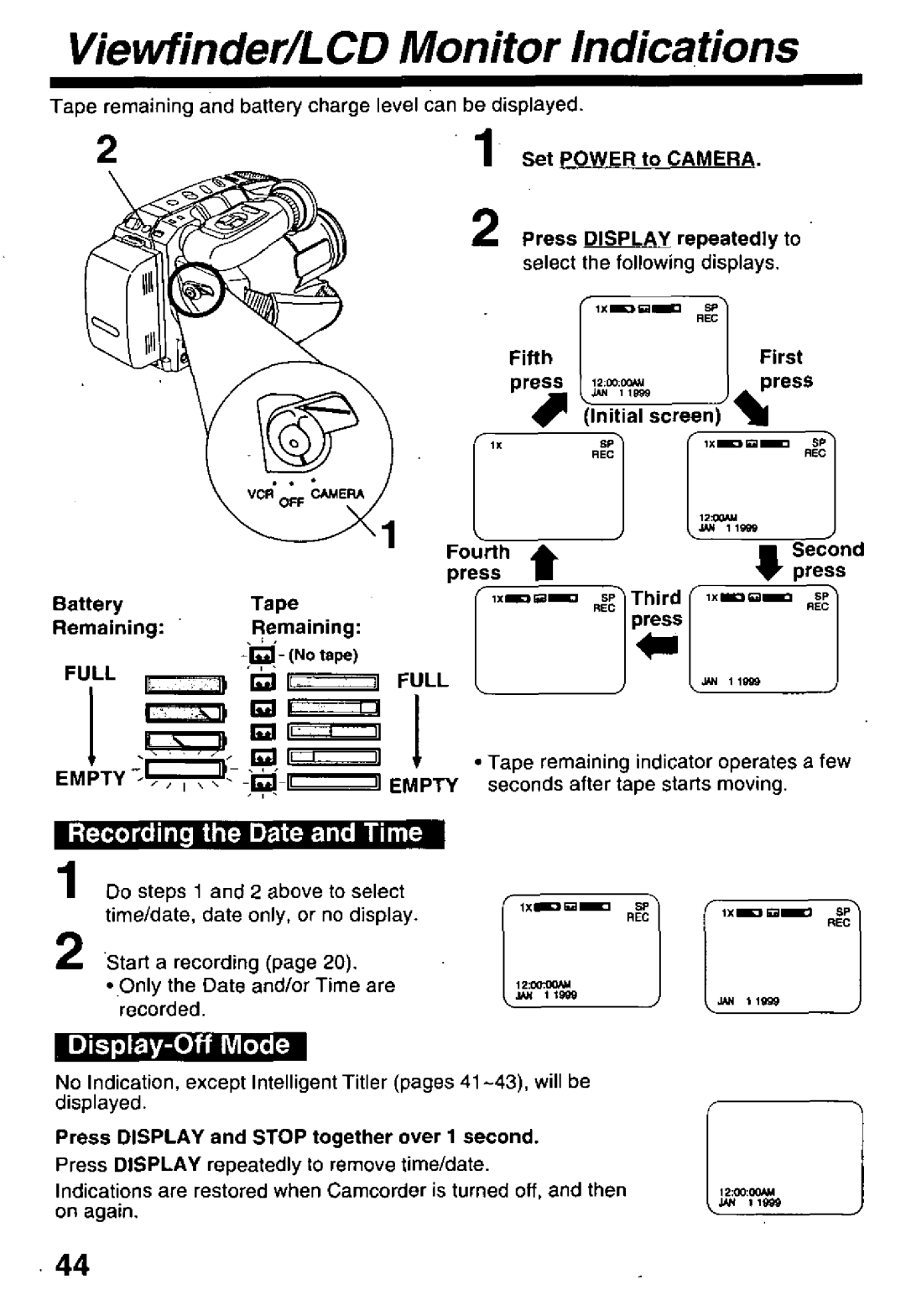 Panasonic PV-L679 manual 