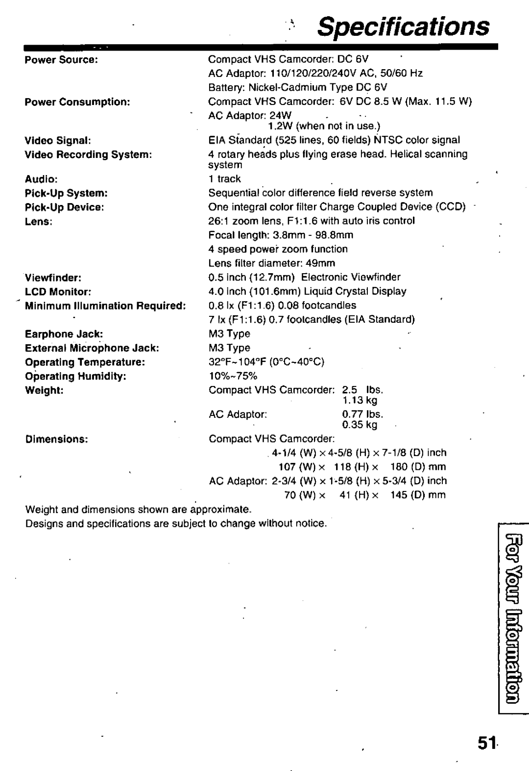 Panasonic PV-L679 manual 