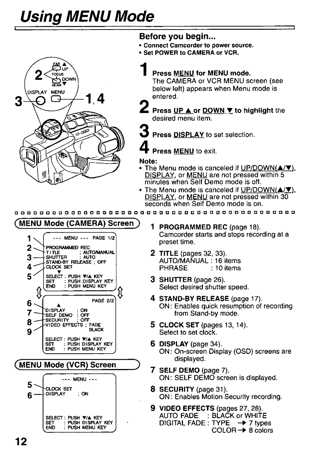 Panasonic PV-L681, PV-L581 manual 