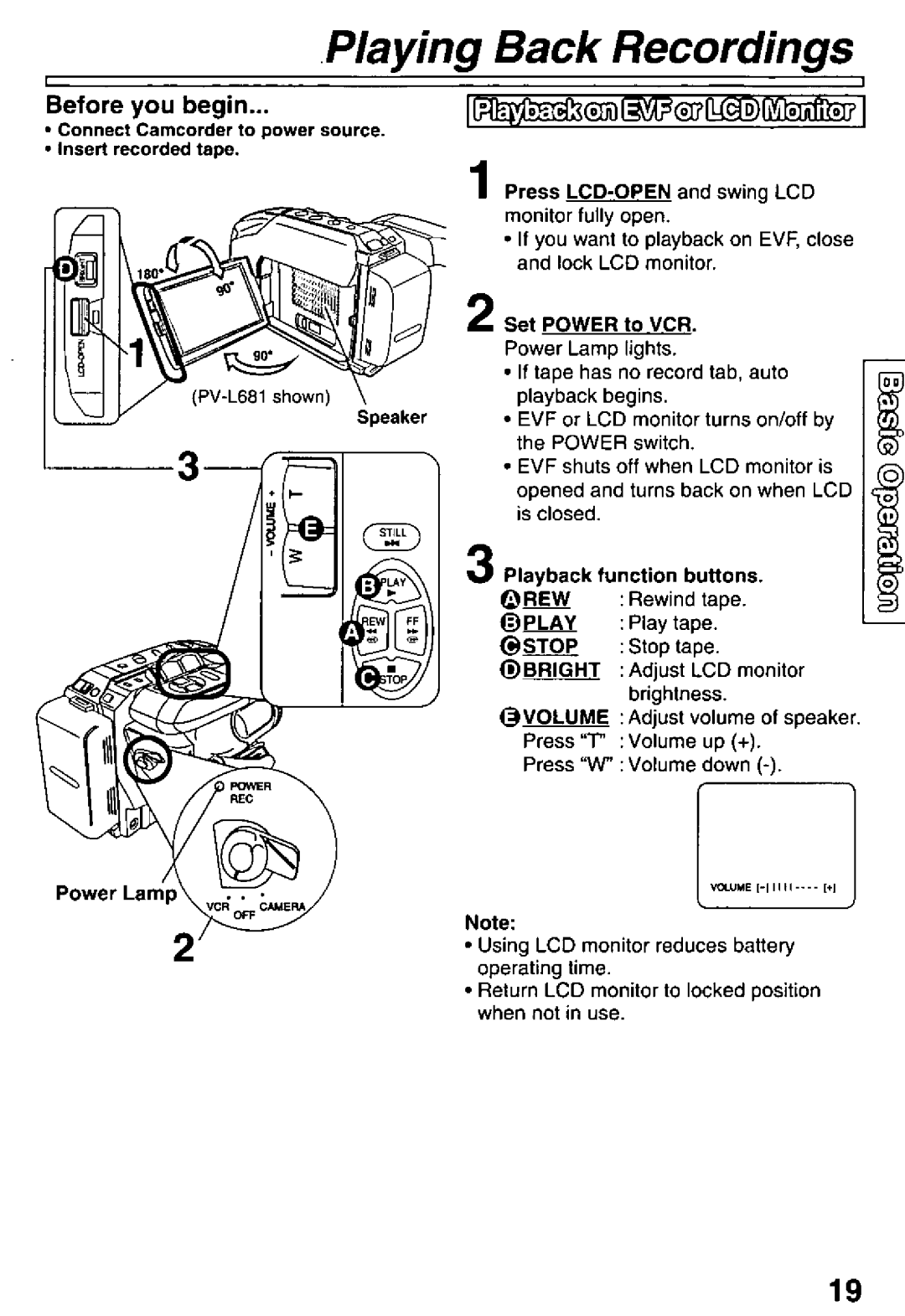 Panasonic PV-L581, PV-L681 manual 