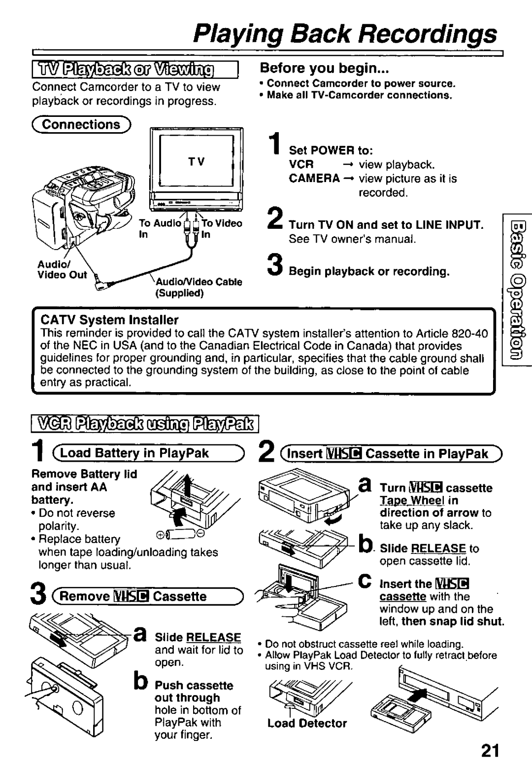 Panasonic PV-L581, PV-L681 manual 