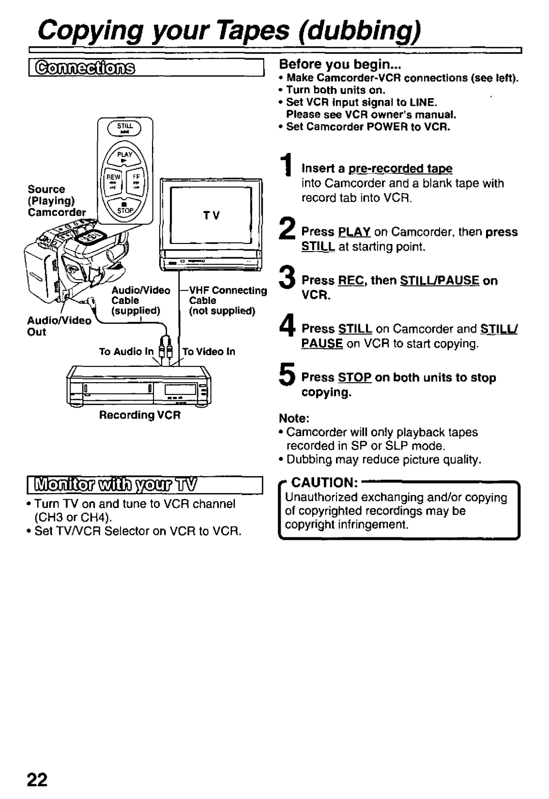 Panasonic PV-L681, PV-L581 manual 