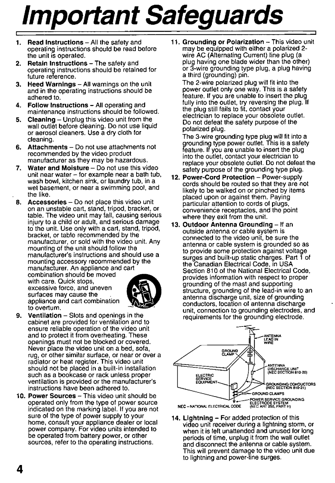 Panasonic PV-L681, PV-L581 manual 