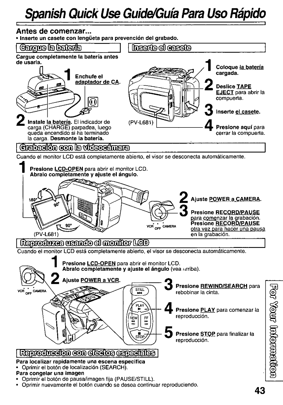 Panasonic PV-L581, PV-L681 manual 