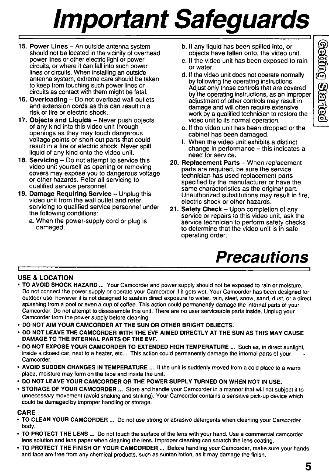 Panasonic PV-L581, PV-L681 manual 