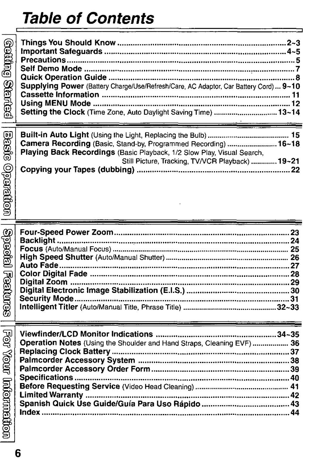 Panasonic PV-L681, PV-L581 manual 