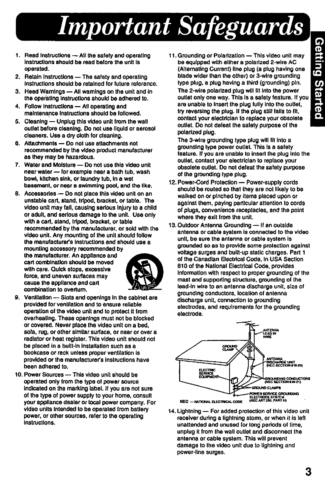 Panasonic PV-L757 manual 