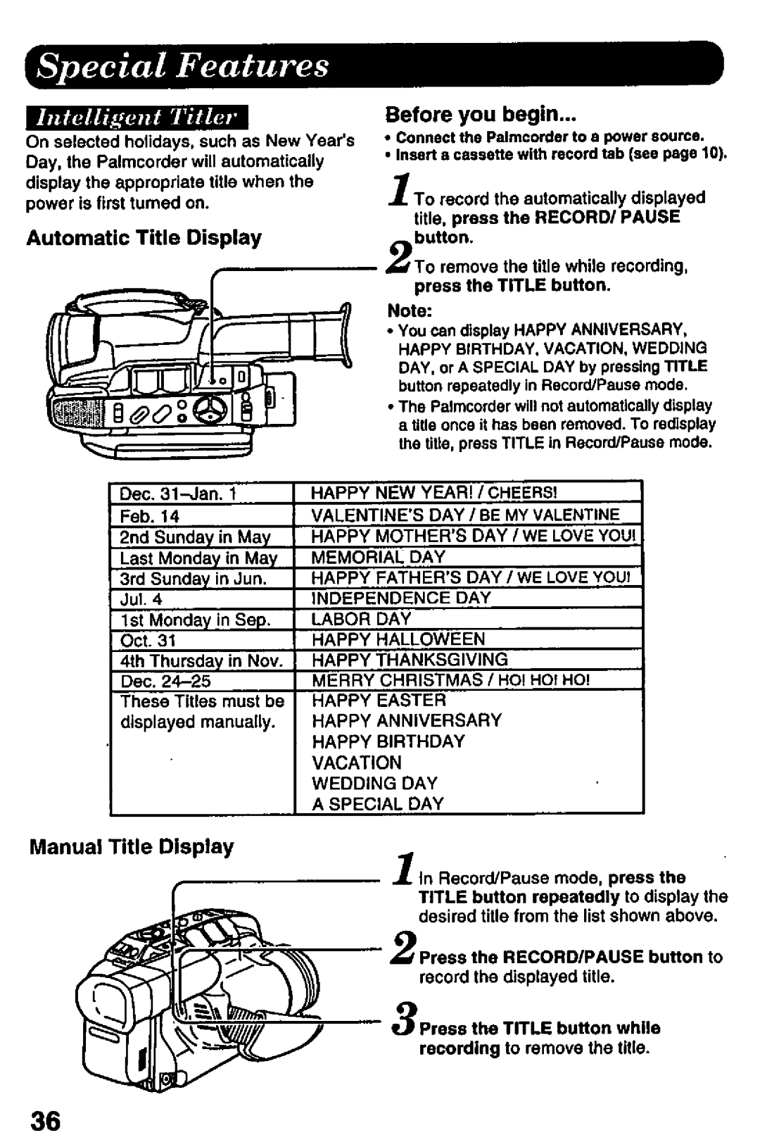 Panasonic PV-L757 manual 