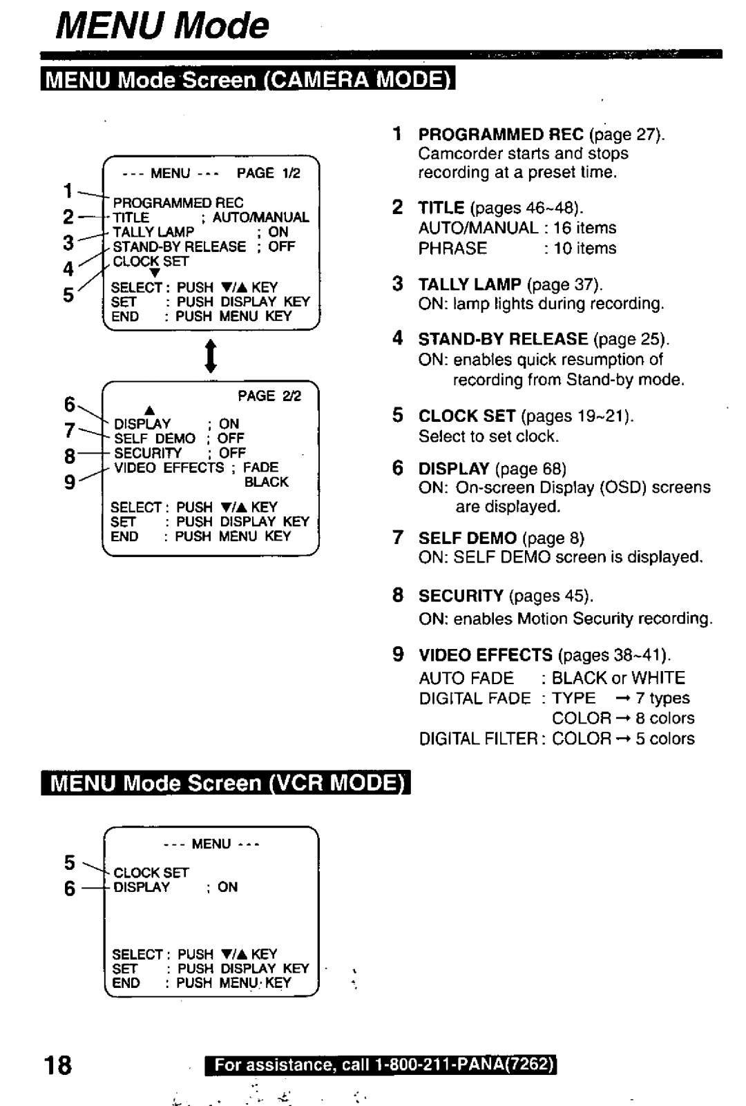 Panasonic PV-L780 manual 