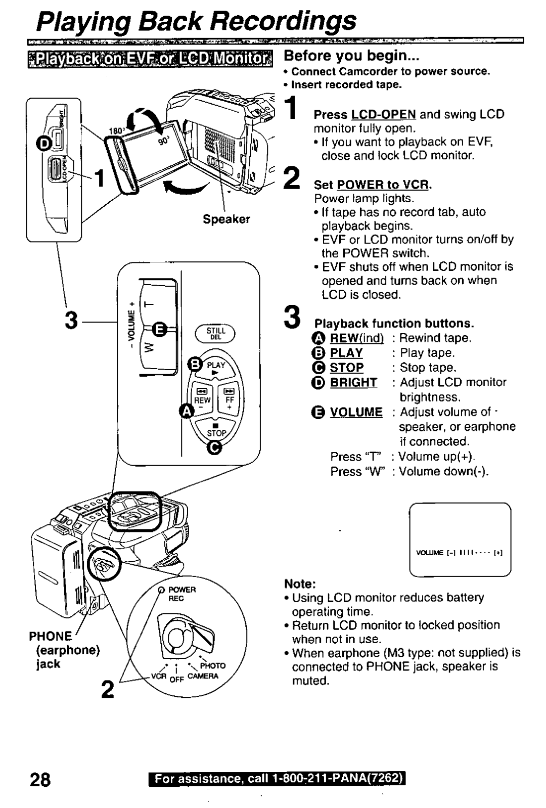 Panasonic PV-L780 manual 