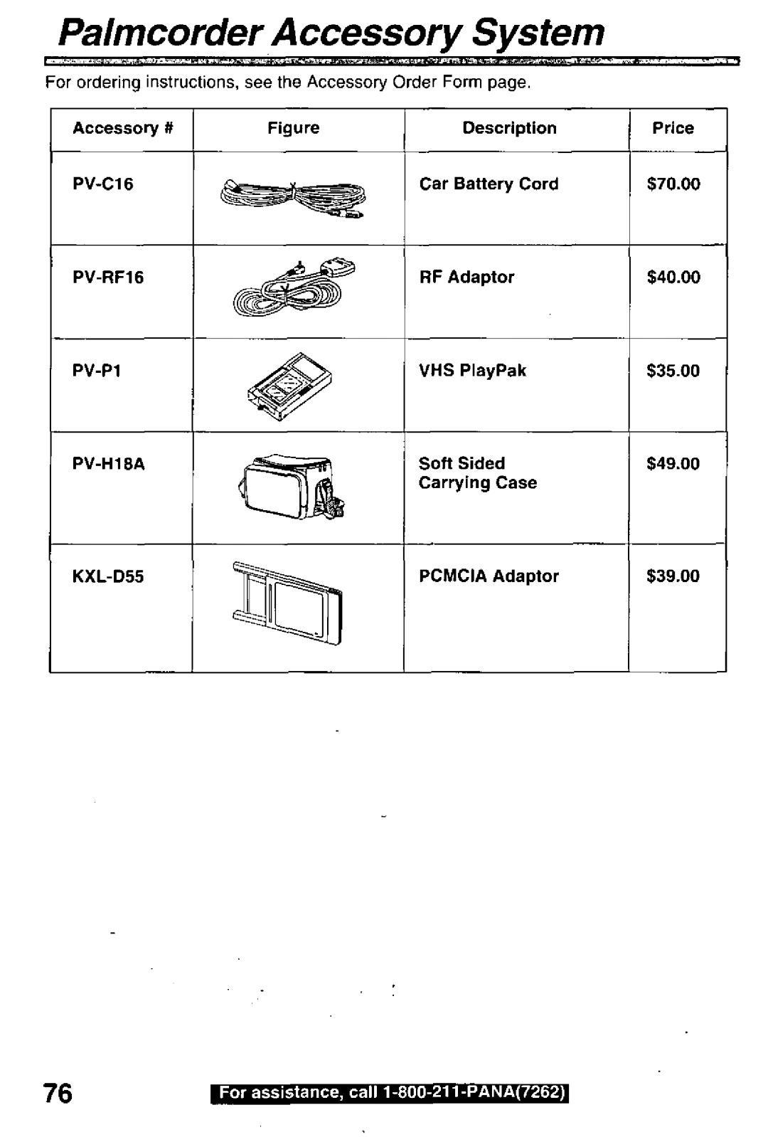 Panasonic PV-L780 manual 