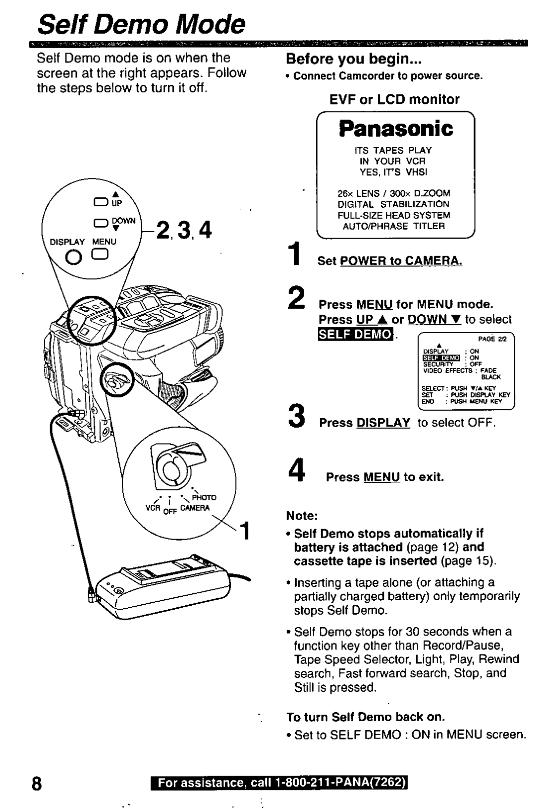 Panasonic PV-L780 manual 