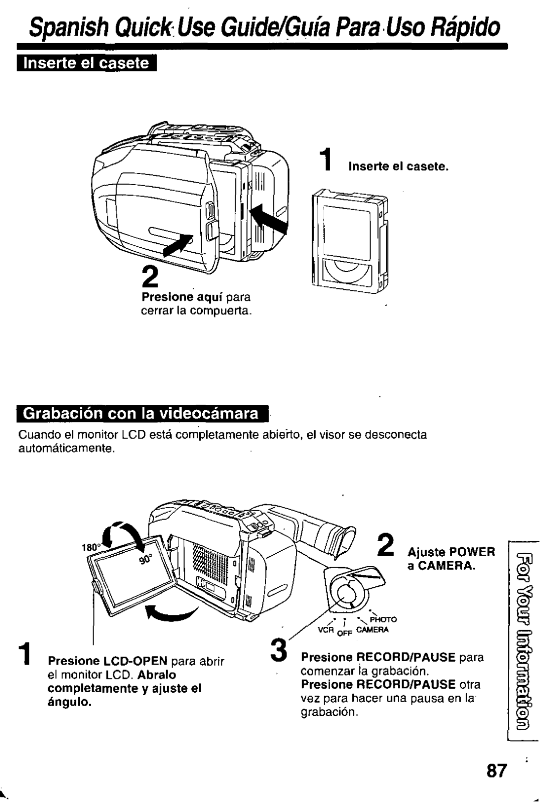 Panasonic PV-L780 manual 