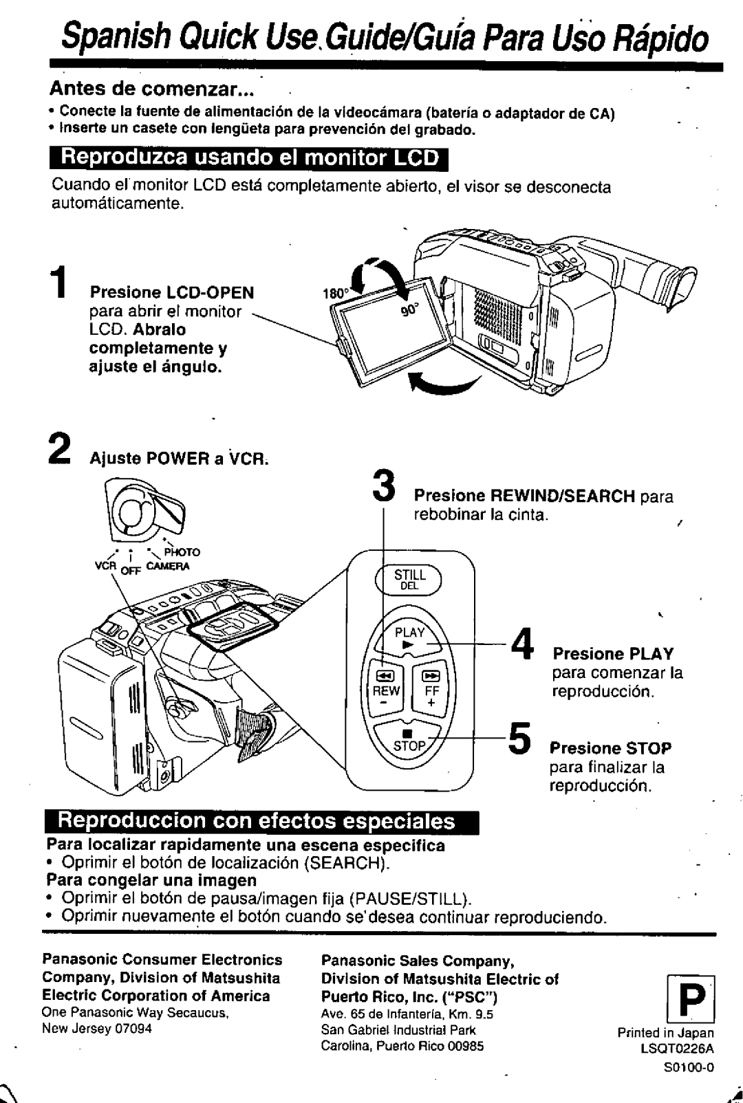 Panasonic PV-L780 manual 