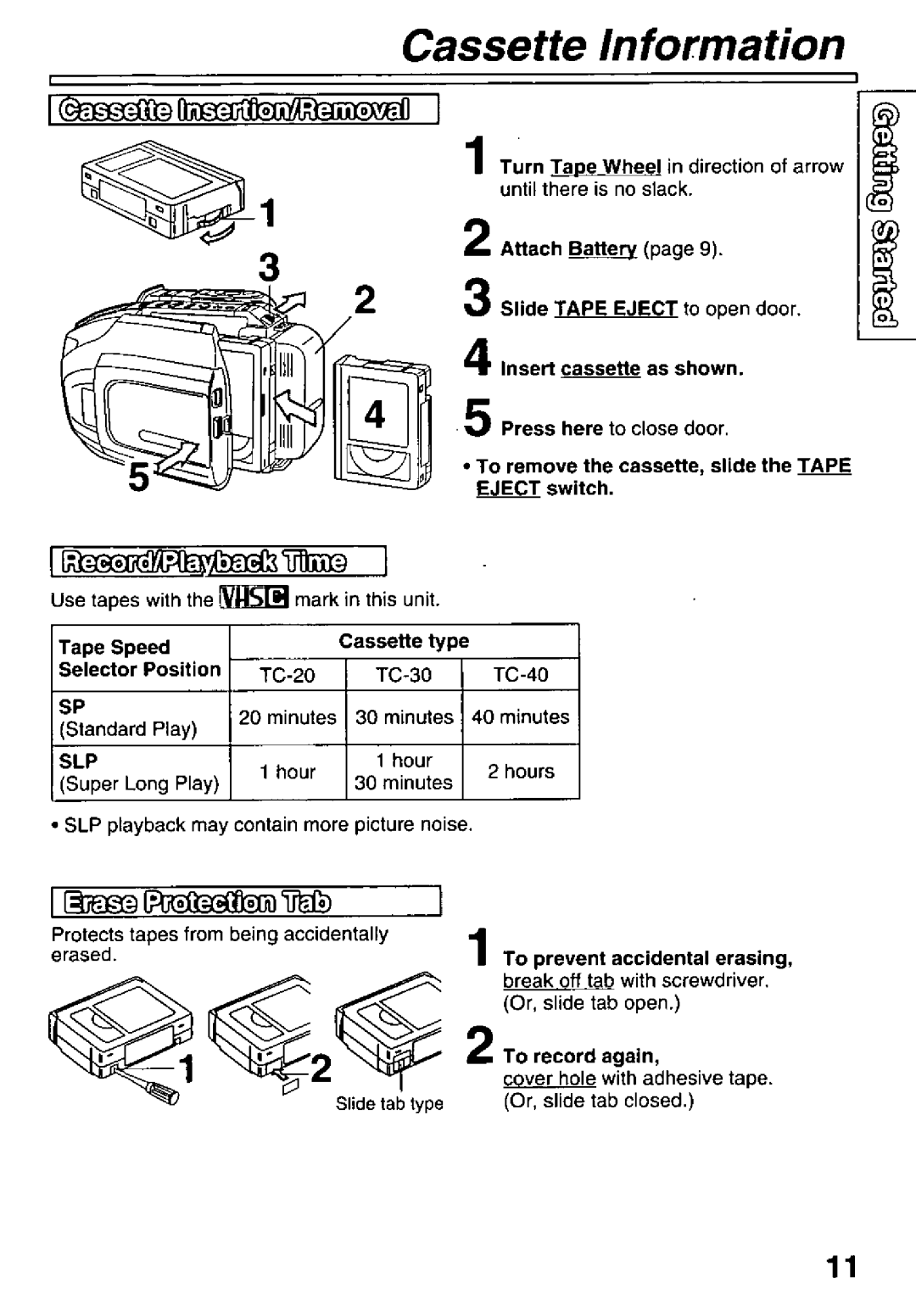 Panasonic PV-L781 manual 