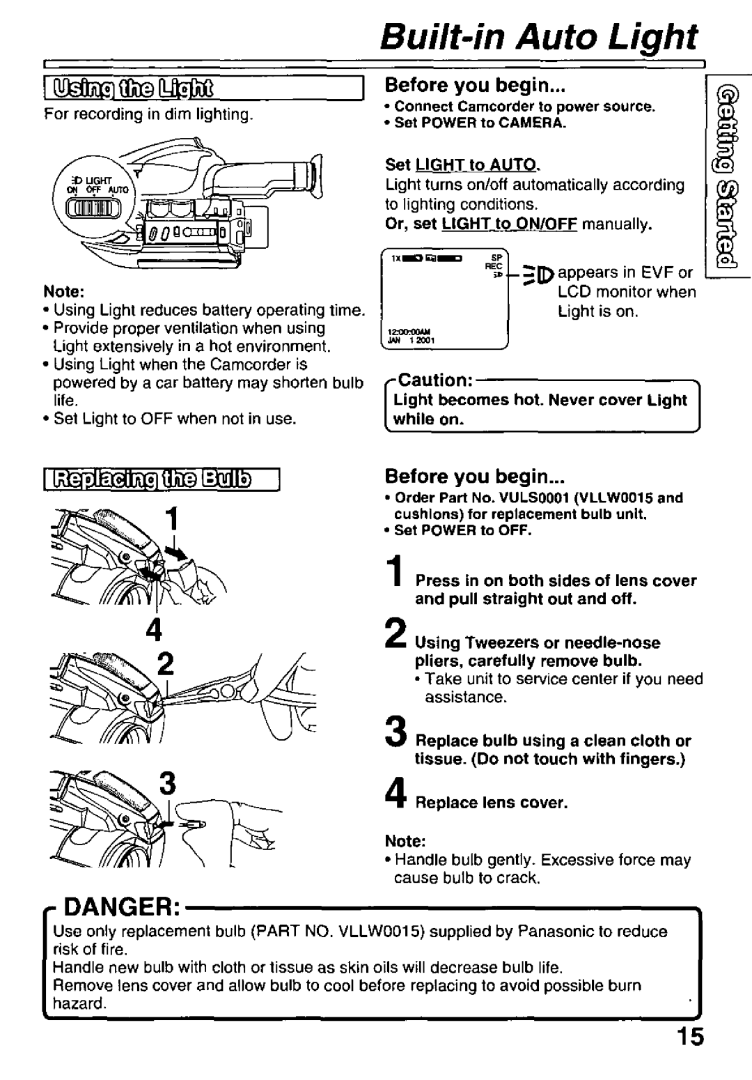 Panasonic PV-L781 manual 