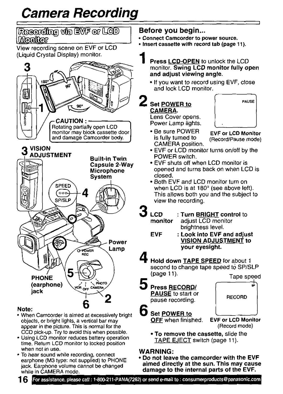 Panasonic PV-L781 manual 