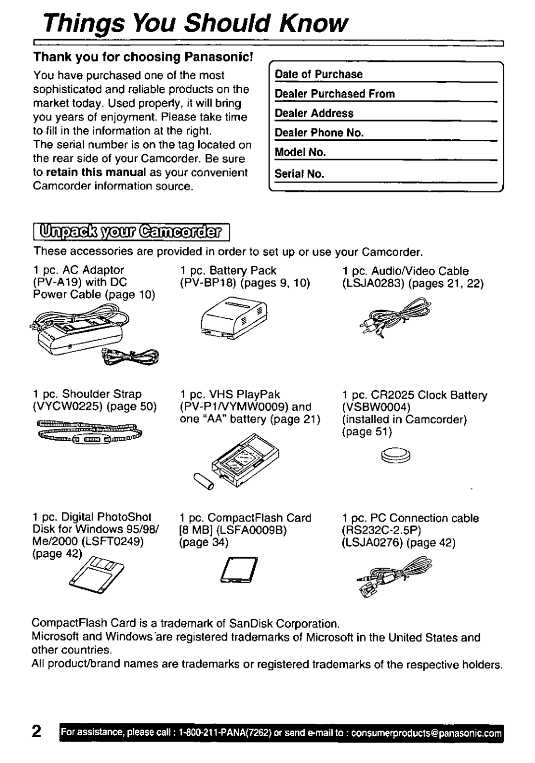 Panasonic PV-L781 manual 