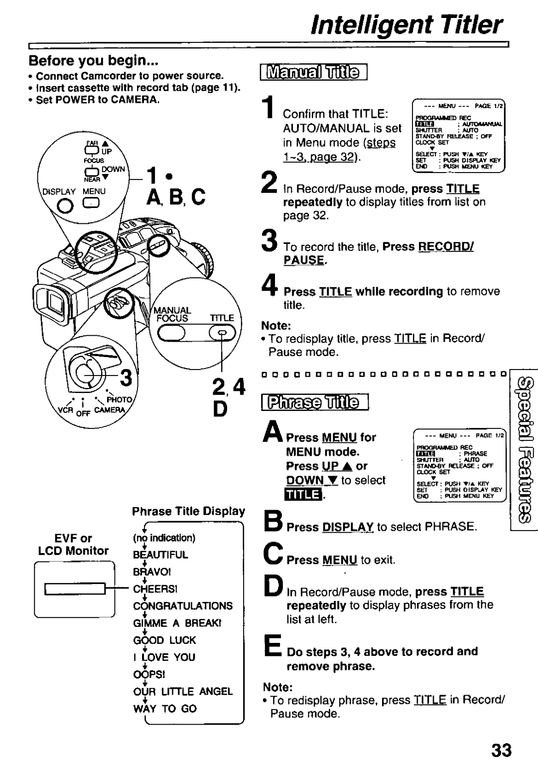 Panasonic PV-L781 manual 