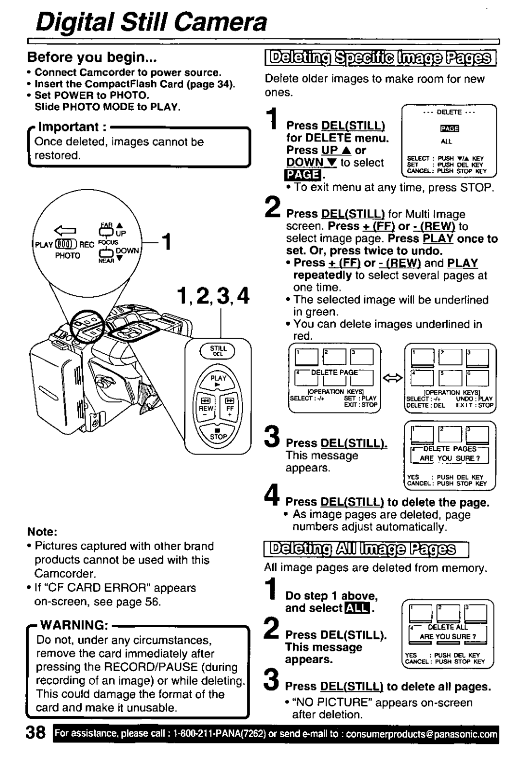 Panasonic PV-L781 manual 