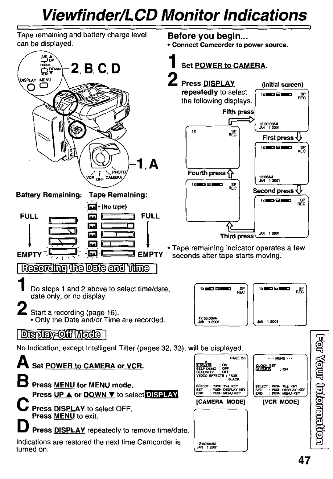 Panasonic PV-L781 manual 