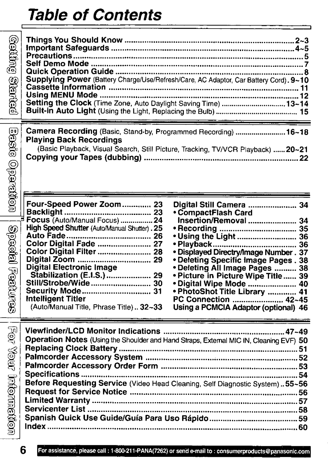 Panasonic PV-L781 manual 