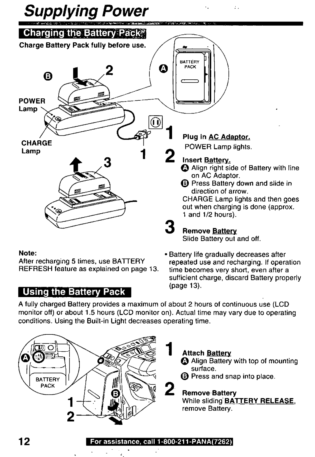 Panasonic PV-L850 manual 