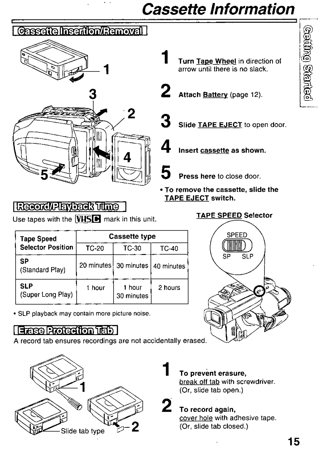 Panasonic PV-L850 manual 